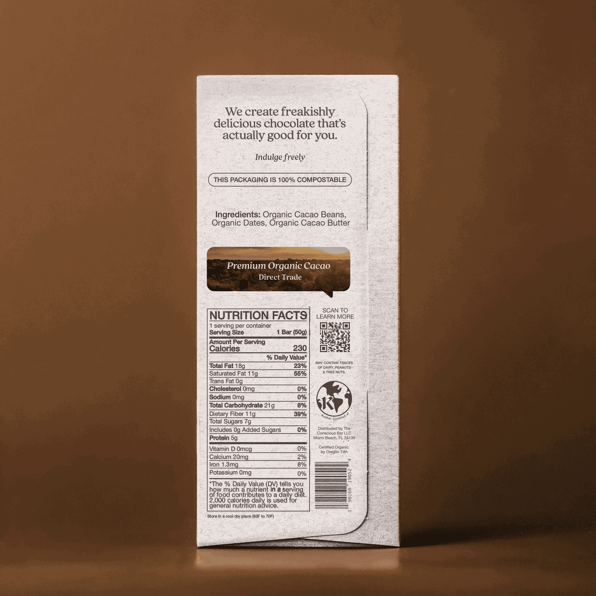 Smooth Dark Chocolate - The Conscious Bar